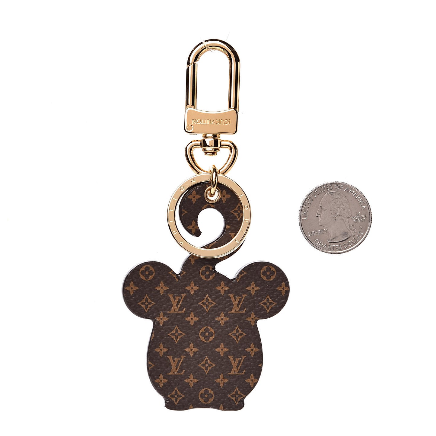 Calfskin Monogram Vuittonite Rat Bag Charm Key Holder