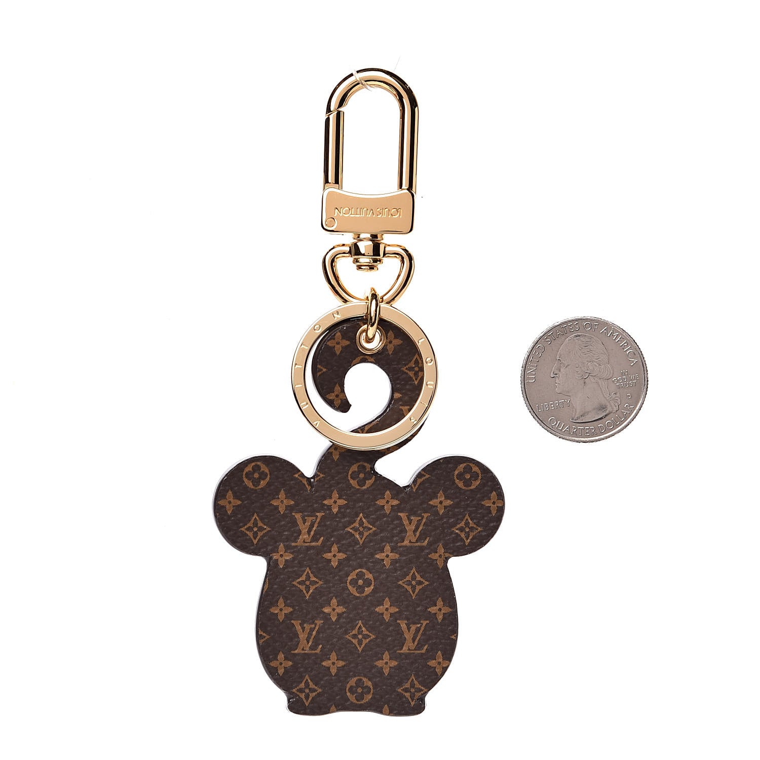 Louis Vuitton Calfskin Monogram Vuittonite Rat Bag Charm Key Holder 2 of 3