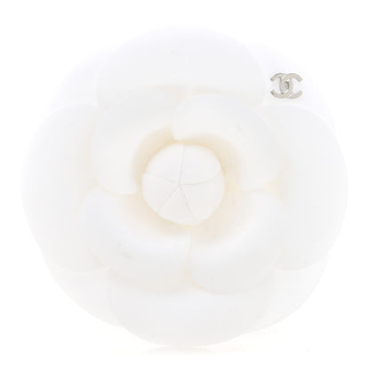 Chanel Fabric Camellia Flower Brooch White 1 of 3