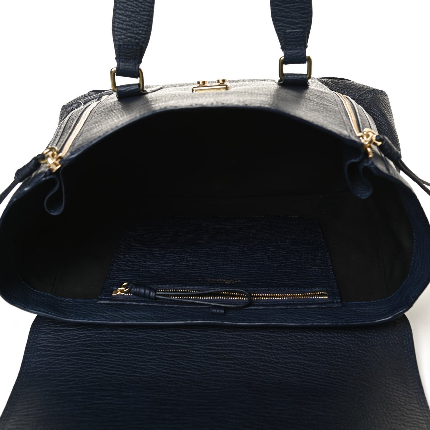 Textured Calfskin Large Pashli Satchel Ink