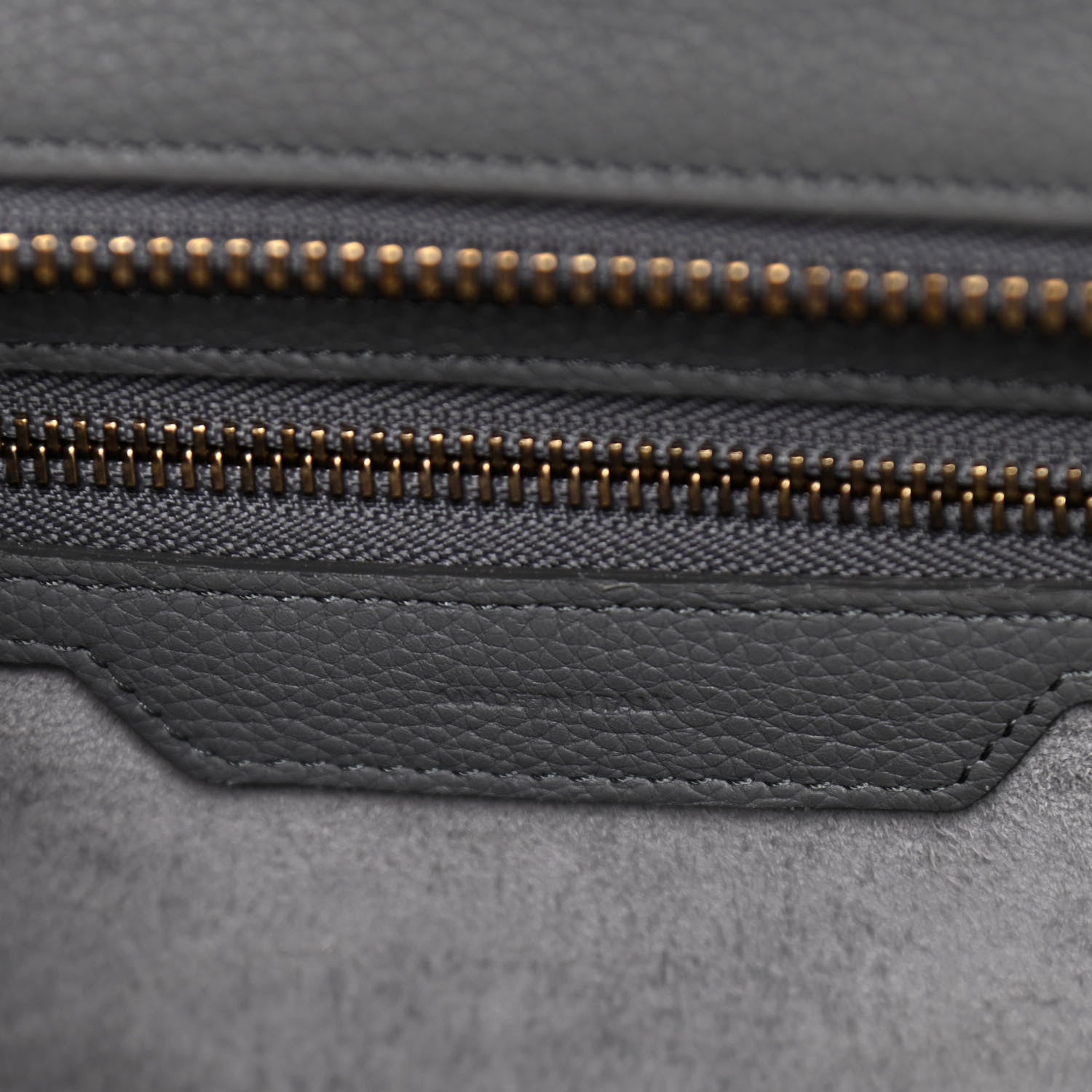 Celine Baby Drummed Calfskin Micro Luggage Kohl 6 of 19