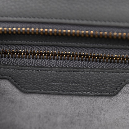Celine Baby Drummed Calfskin Micro Luggage Kohl 6 of 19