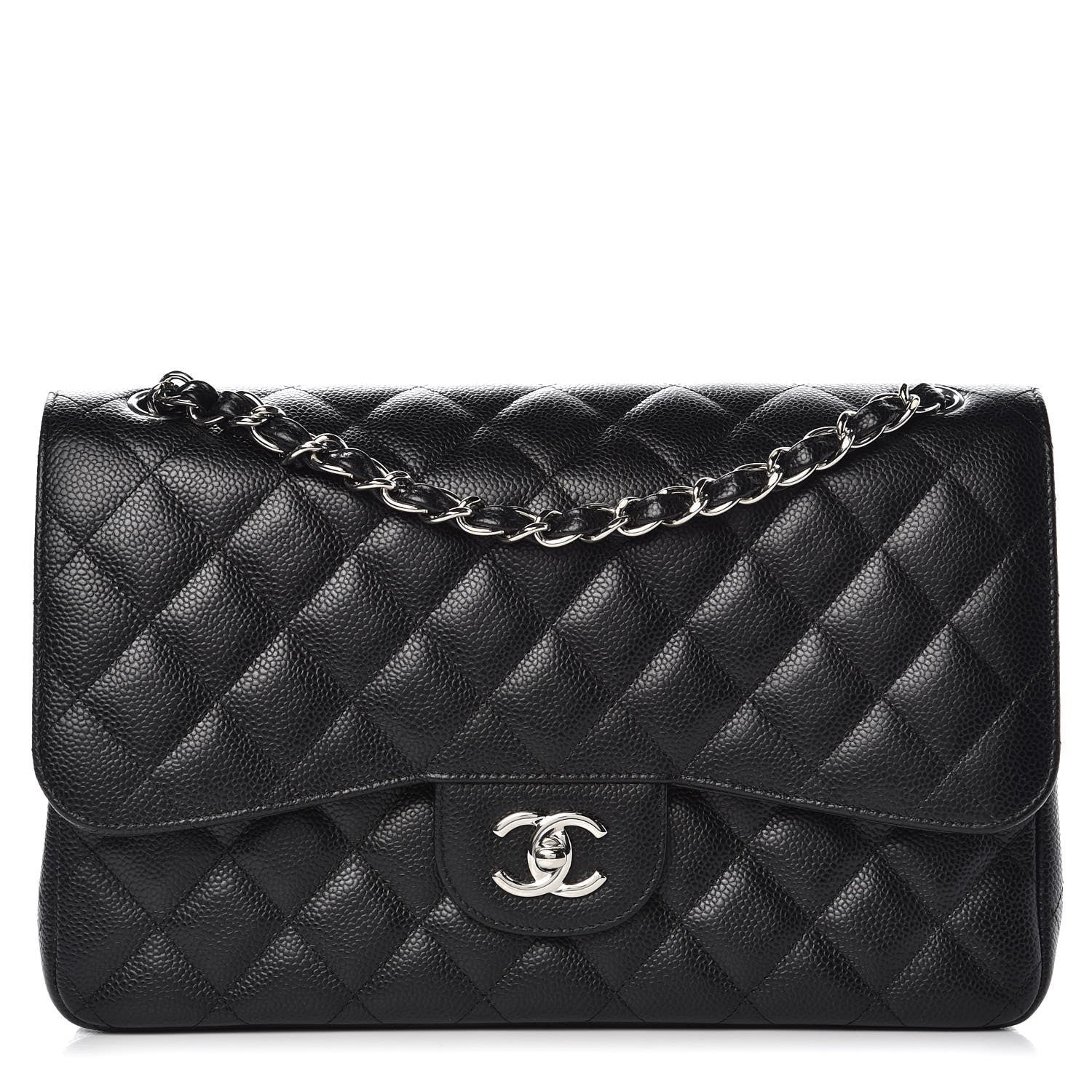 Chanel Caviar Quilted Jumbo Double Flap Black 1 of 8