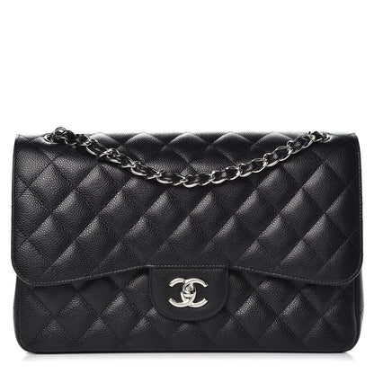 Chanel Caviar Quilted Jumbo Double Flap Black 1 of 8