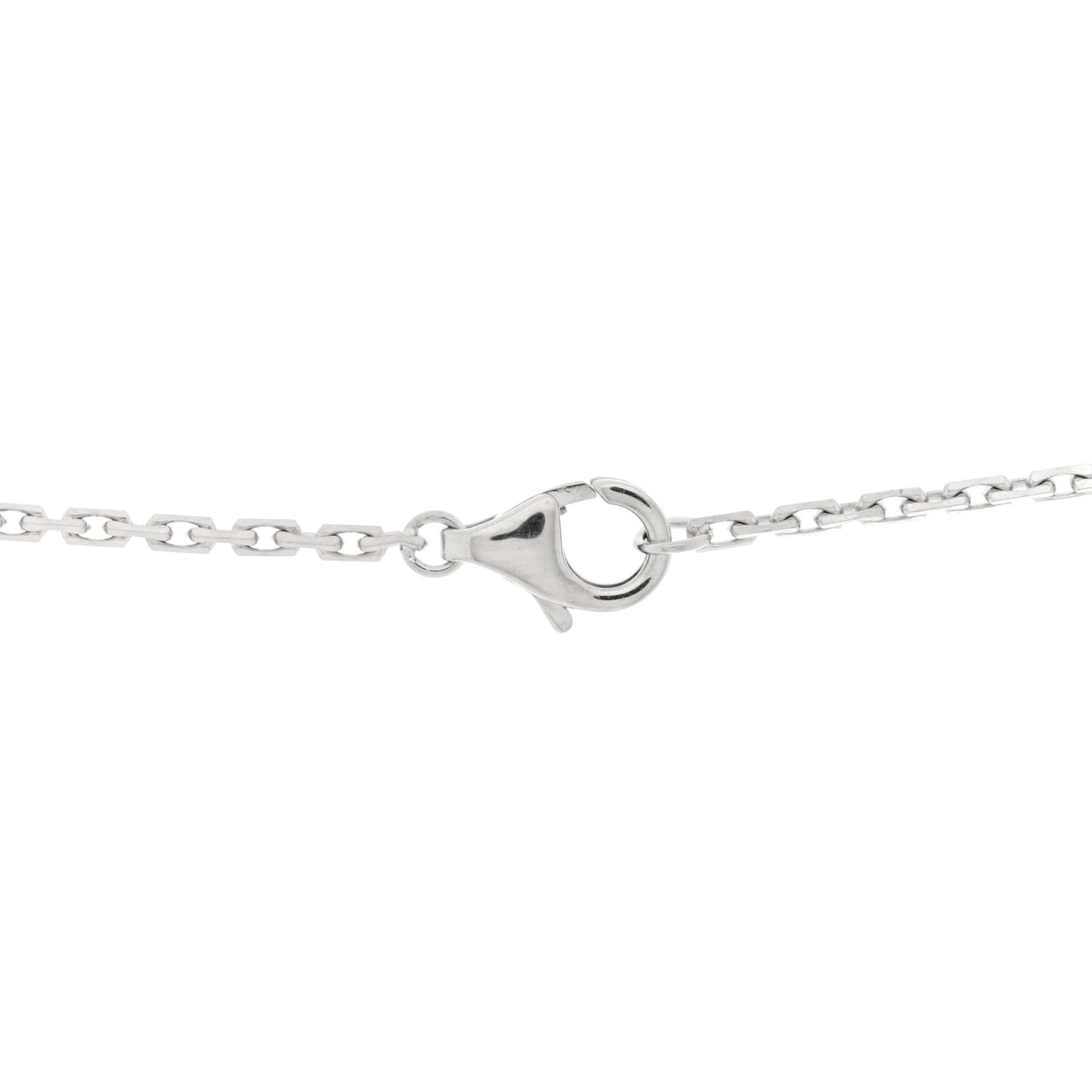 18K White Gold 3 Diamonds LOVE Pendant Necklace