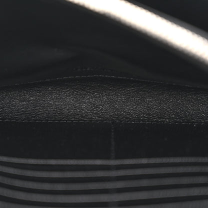 Saint Laurent Grain De Poudre Matelasse Chevron Monogram Chain Wallet Black 6 of 15