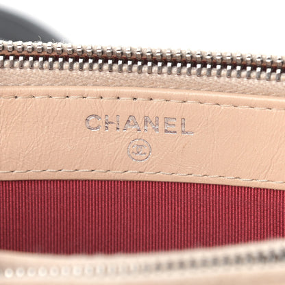 Chanel Aged Calfskin Quilted Small Gabrielle Clutch With Chain Beige Black 6 of 10