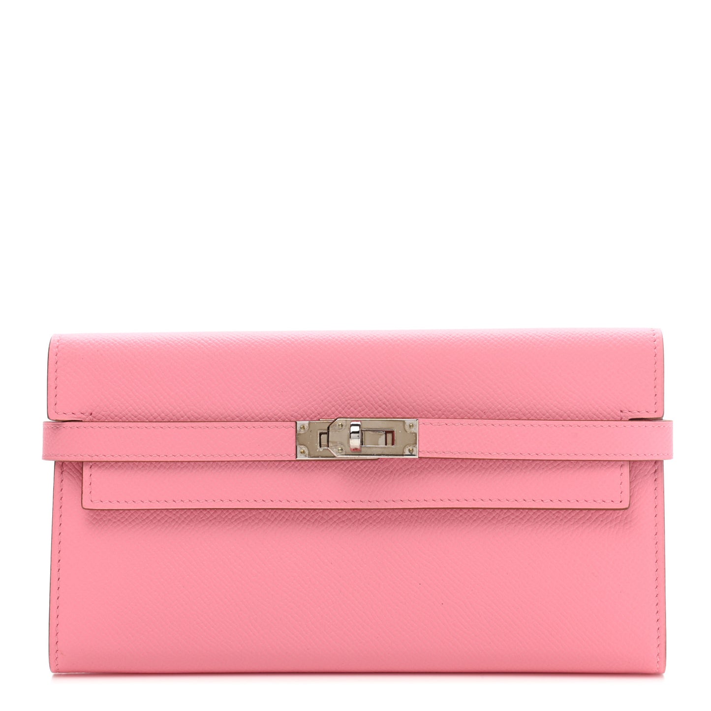 Epsom Kelly Longue Wallet Rose Confetti