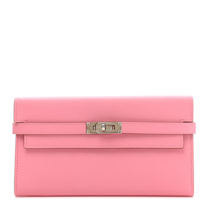 Hermes Epsom Kelly Longue Wallet Rose Confetti 1 of 8