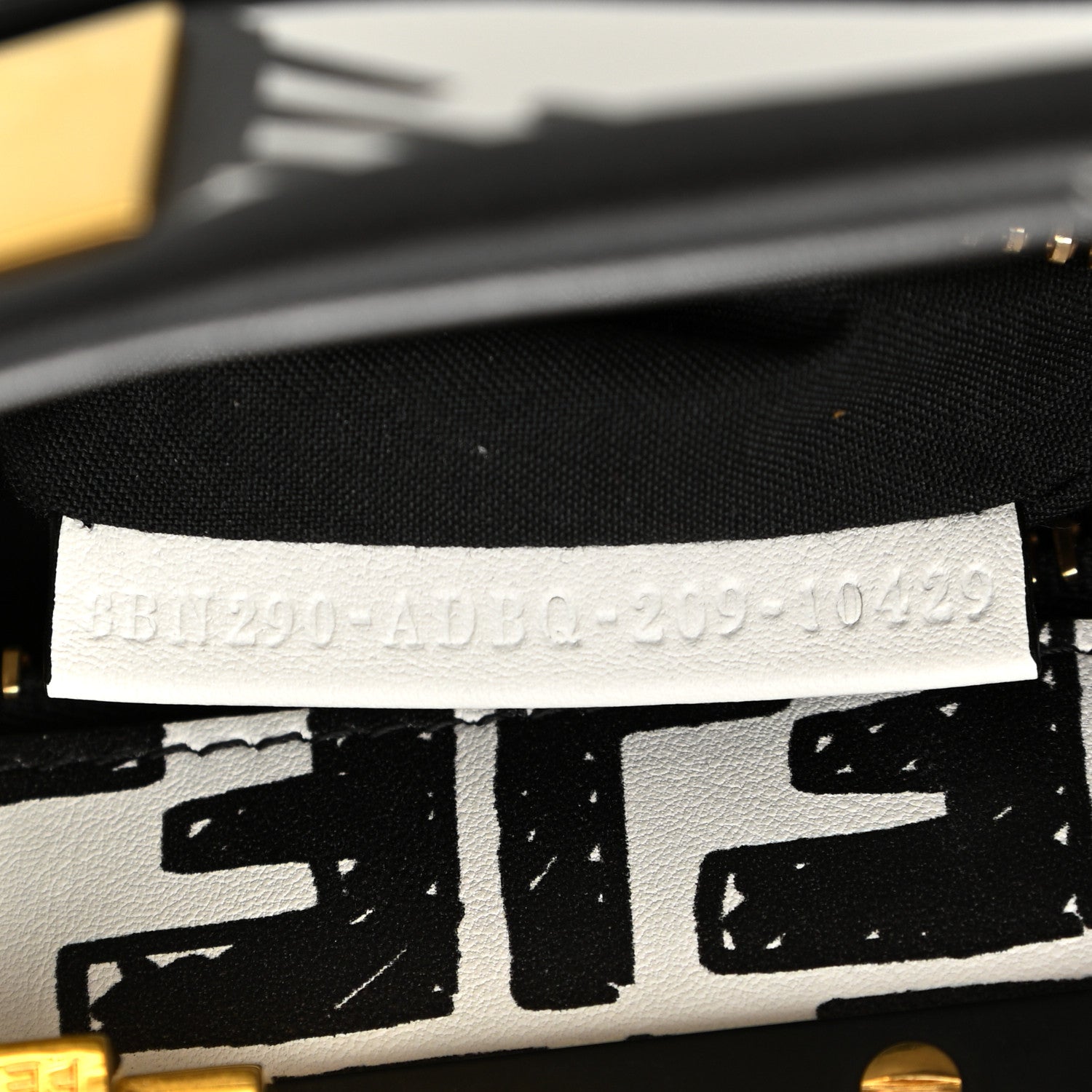 Fendi X JOSHUA VIDES Calfskin Medium Peekaboo Iconic Satchel White Black 8 of 11