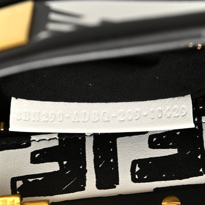 Fendi X JOSHUA VIDES Calfskin Medium Peekaboo Iconic Satchel White Black 8 of 11