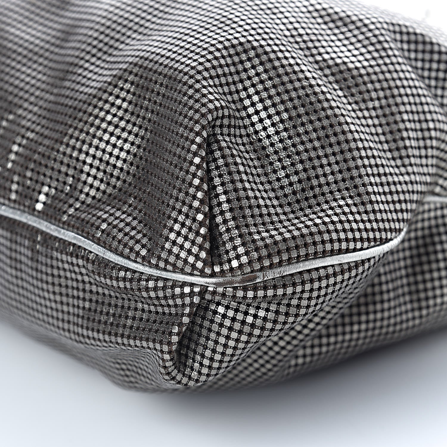 Chanel Metallic Perforated Lambskin Hollywood Hobo Silver 16 of 17