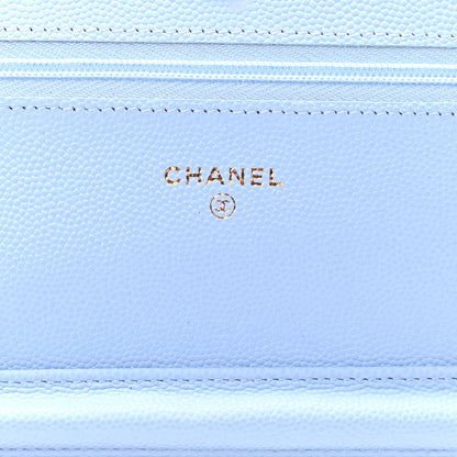 Chanel Caviar Quilted Wallet On Chain WOC Blue 6 of 12
