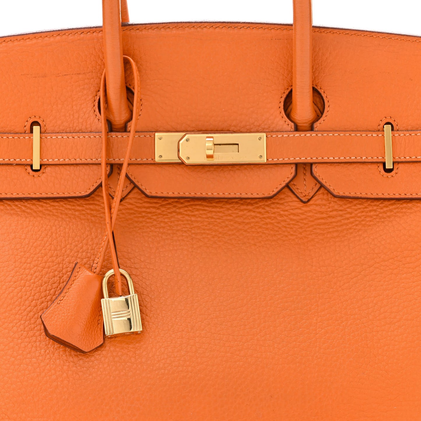 Taurillon Clemence Birkin 35 Orange