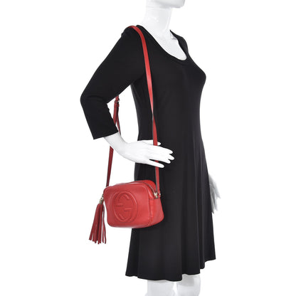 Gucci Pebbled Calfskin Small Soho Disco Bag Tabasco Red 2 of 15