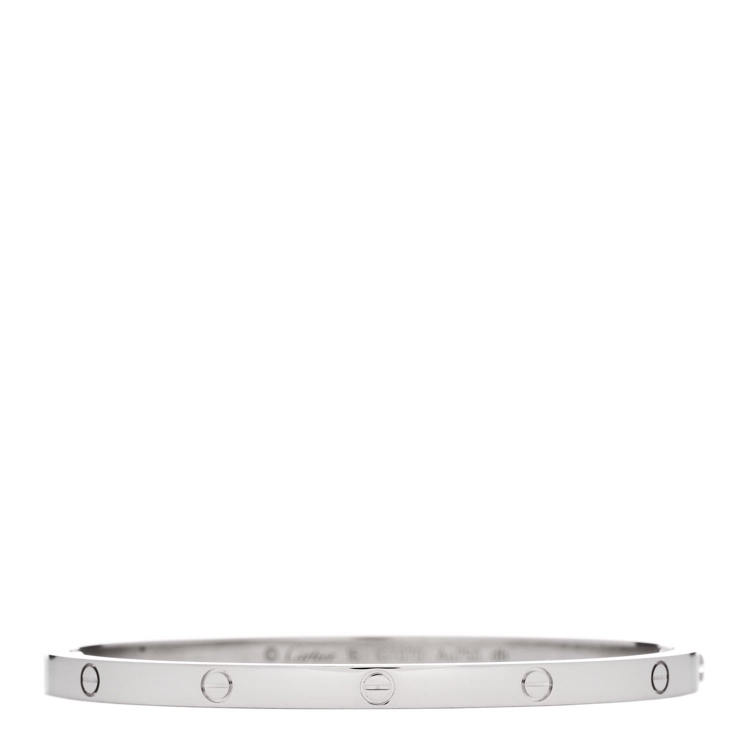 Cartier 18K White Gold Small LOVE Bracelet 16 1 of 8