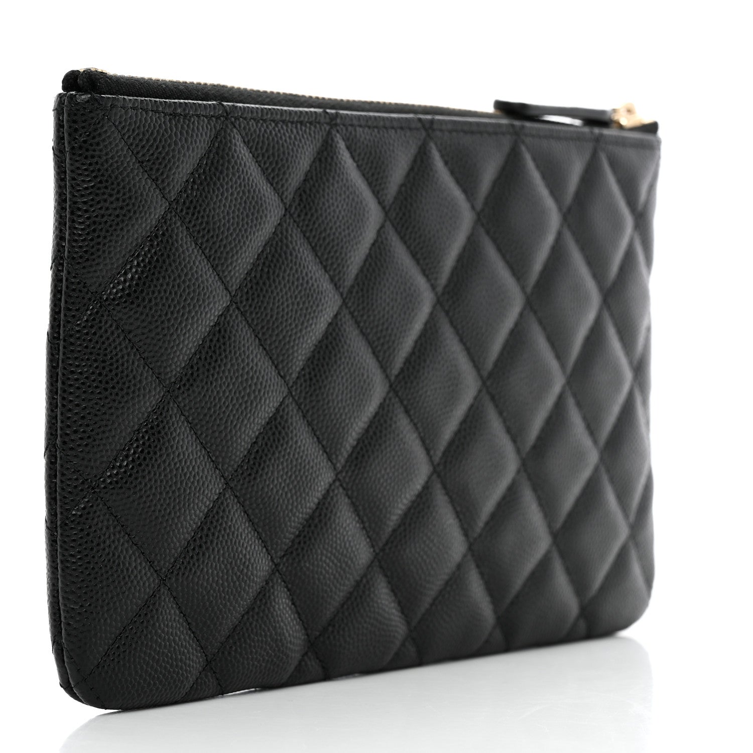 Chanel Caviar Quilted Crystal Cosmetic Case Black 3 of 7