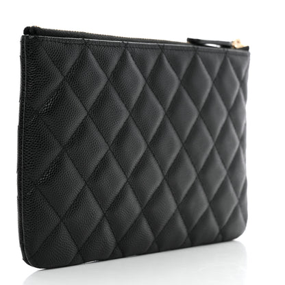 Chanel Caviar Quilted Crystal Cosmetic Case Black 3 of 7