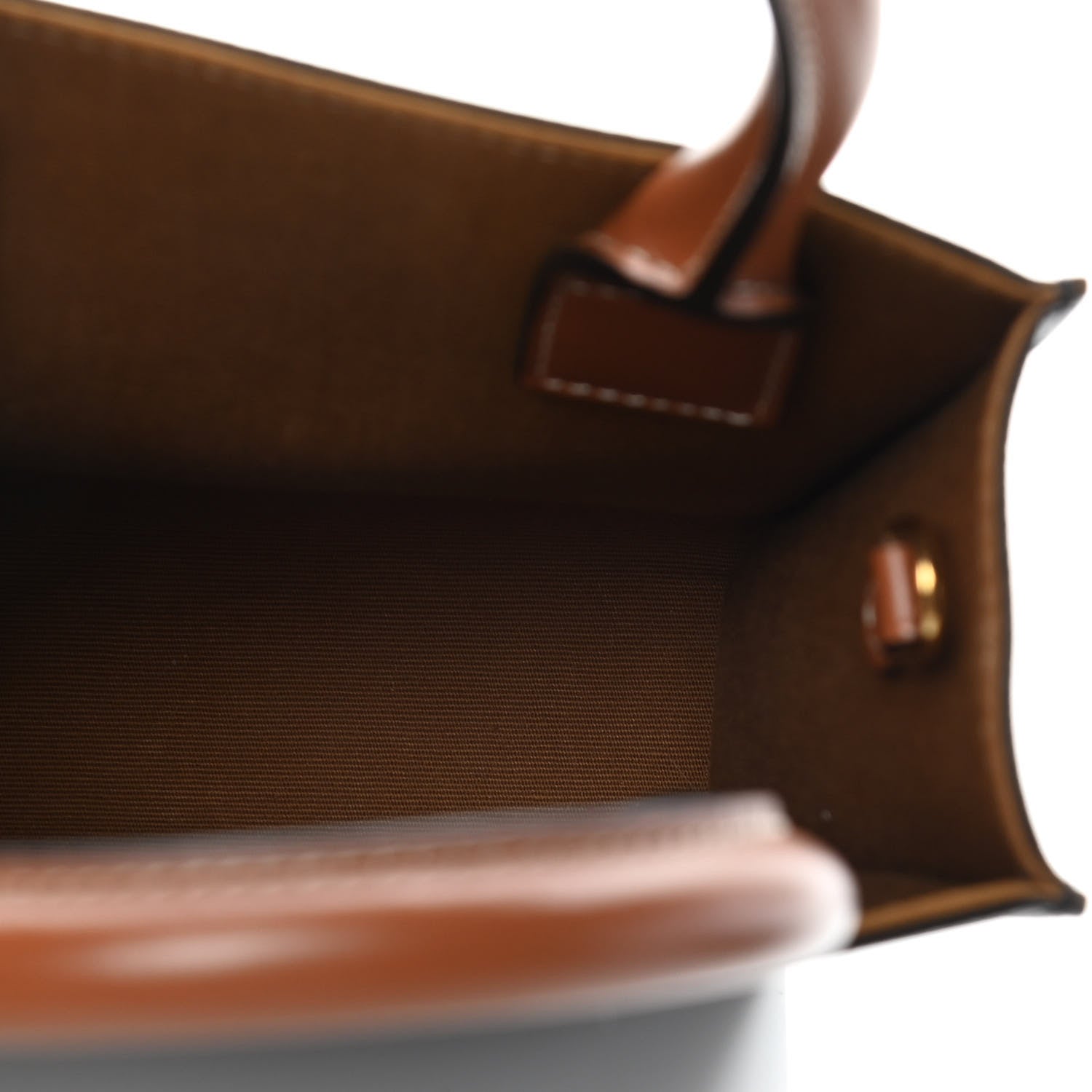 Celine Triomphe Canvas Calfskin Mini Vertical Cabas Tan 5 of 9