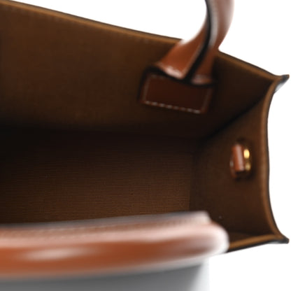 Celine Triomphe Canvas Calfskin Mini Vertical Cabas Tan 5 of 9