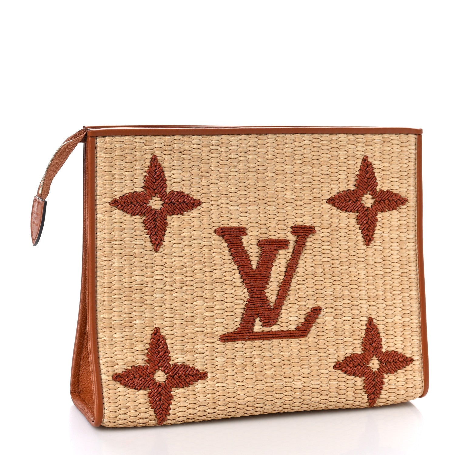 Louis Vuitton Raffia Monogram Giant Toiletry Pouch 26 Tan 3 of 8