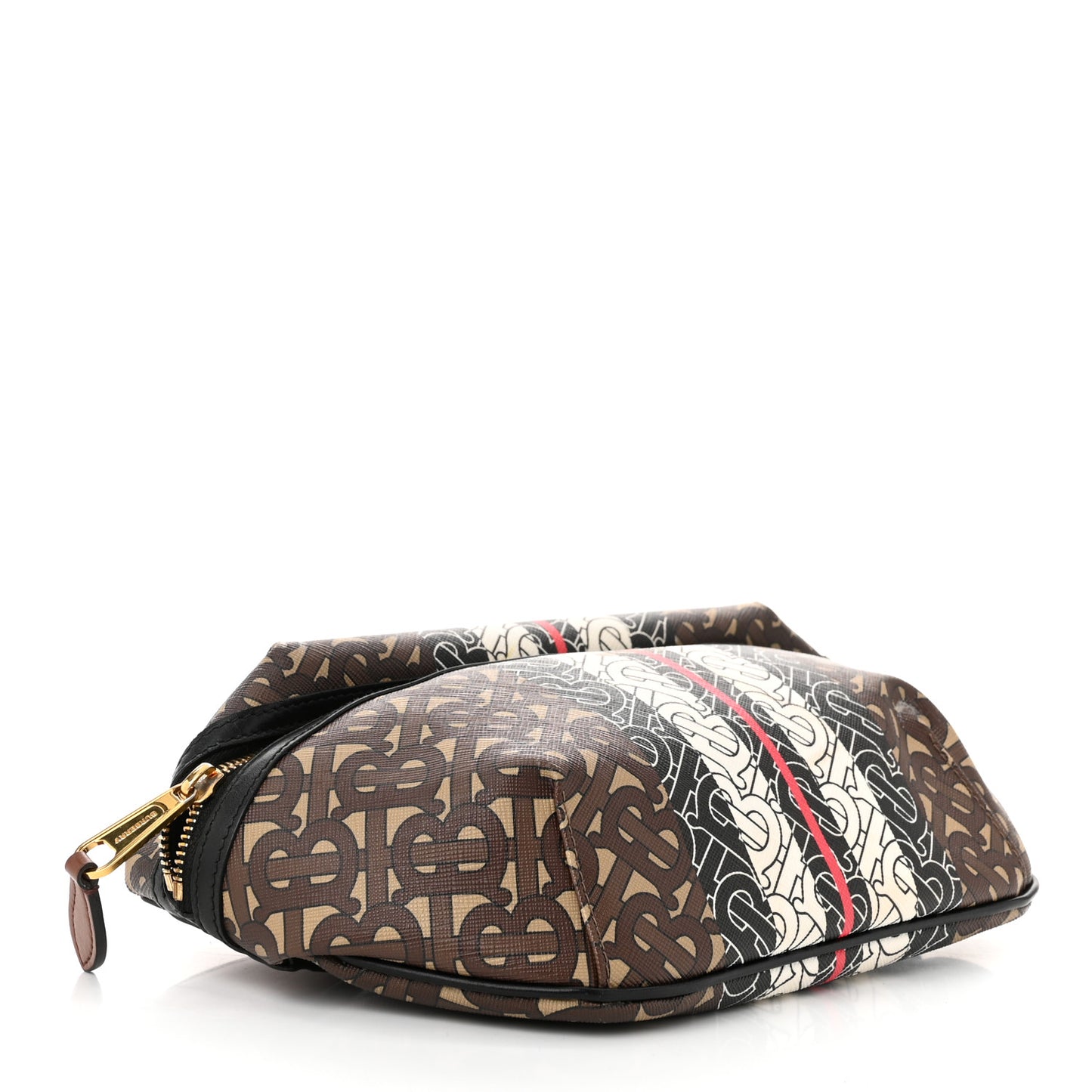 E-Canvas Monogram Stripe Medium Sonny Bum Bag Bridle Brown
