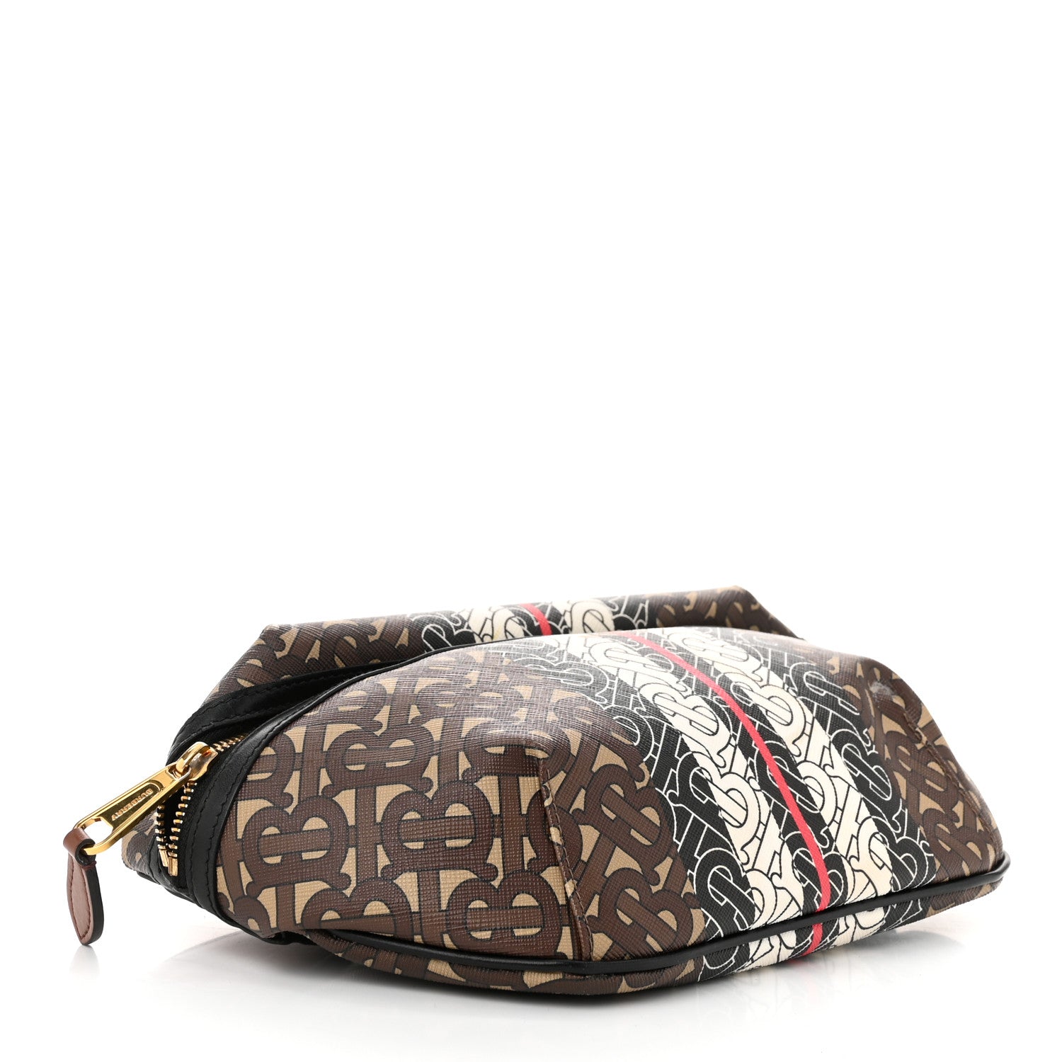 Burberry E-Canvas Monogram Stripe Medium Sonny Bum Bag Bridle Brown 4 of 10