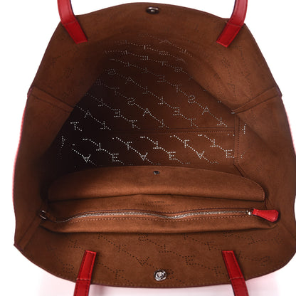 Stella McCartney Eco Alter Nappa Perforated Logo Tote Red 5 of 14