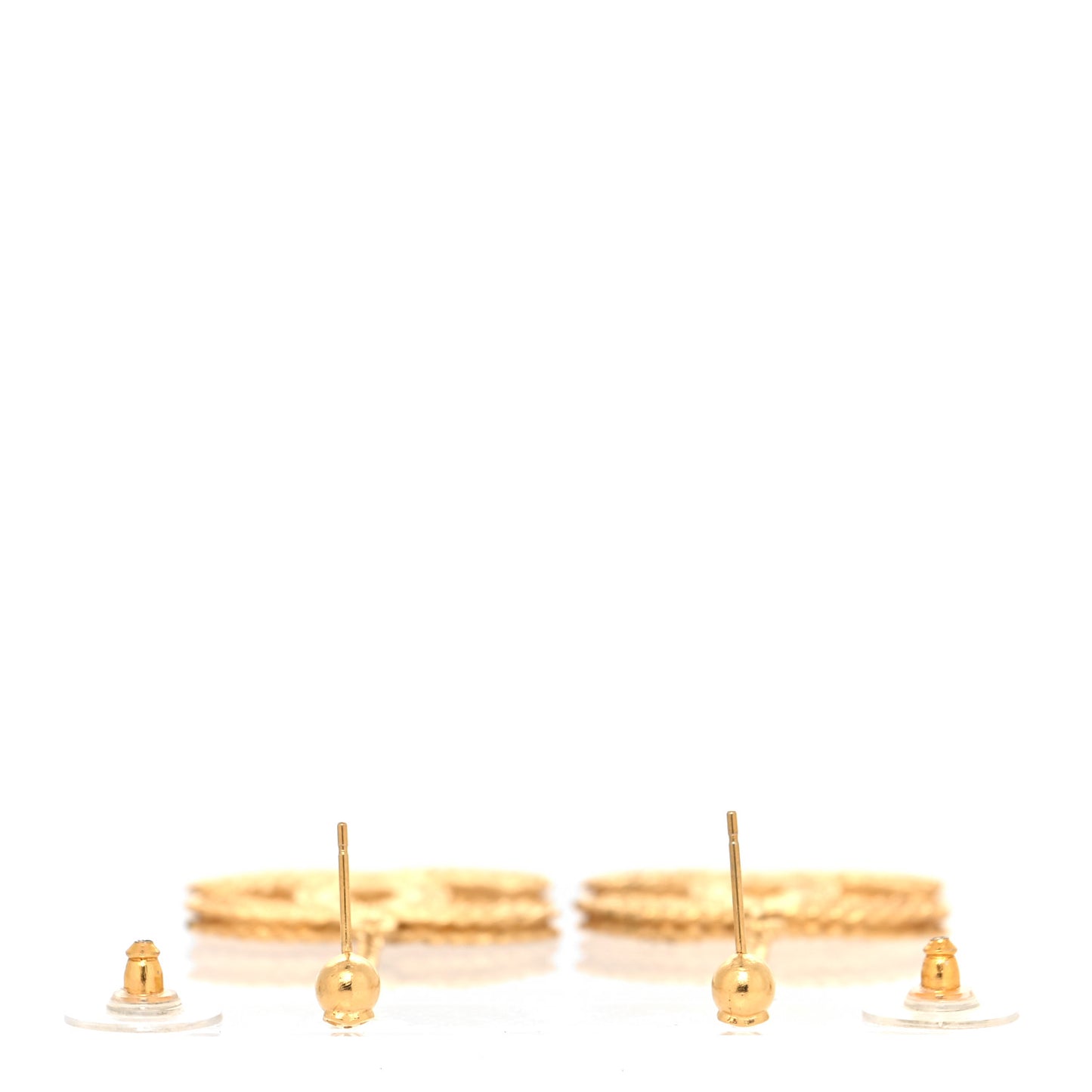 CC Drop Earrings Matte Gold