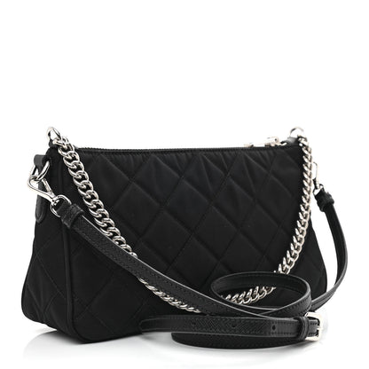 Prada Nylon Tessuto Impuntu Quilted Crossbody Bag Black 3 of 11