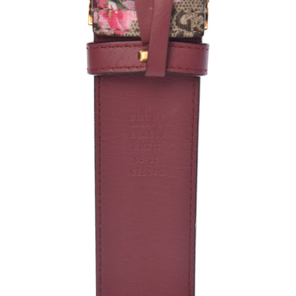 Gucci GG Plus Monogram Blooms Plaque Belt 95 38 Beige Multicolor Dry Rose 6 of 6