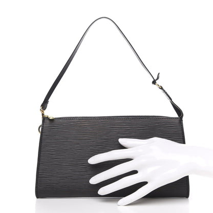 Louis Vuitton Epi Pochette Accessories 24 Black 2 of 9