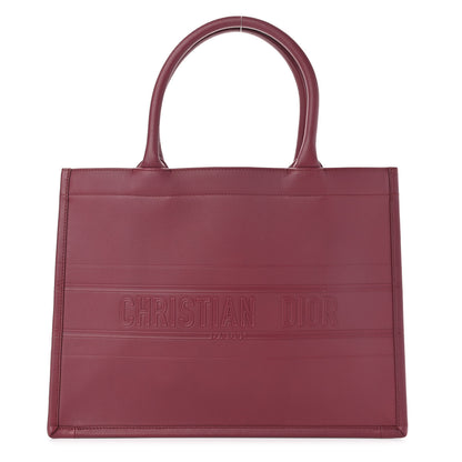 Christian Dior Calfskin Embossed Medium Book Tote Red 1 of 9