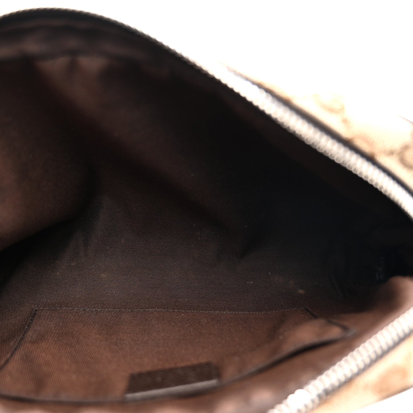 Monogram Dollar Calfskin Belt Bag Beige Ebony Testa di Moro Marrone Scuro