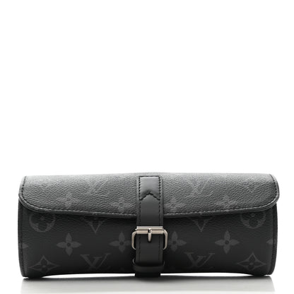 Louis Vuitton Monogram Eclipse 3 Watch Travel Case 2 of 8