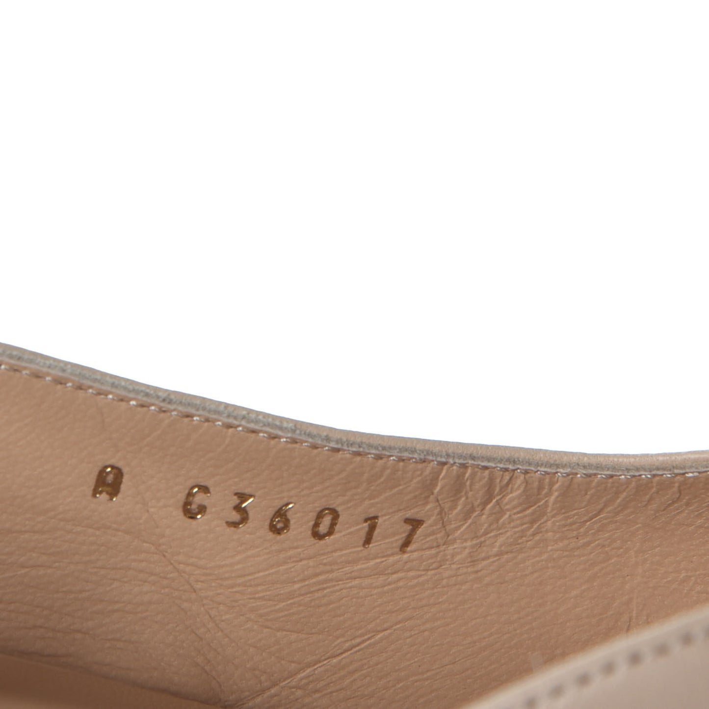 Lambskin Grosgrain Pearl Cap Toe CC Slingback Pumps 37 Beige Black