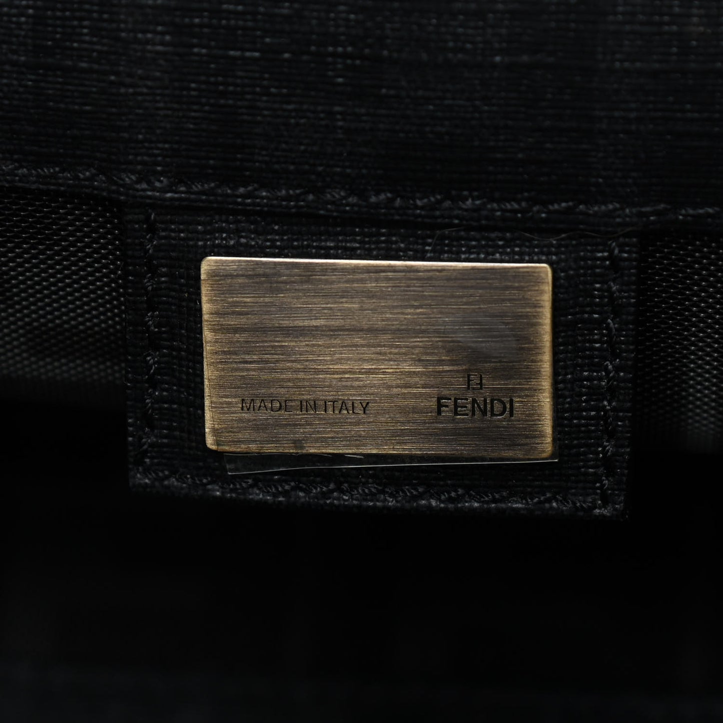 Mesh Glazed Fabric FF Shopping Tote Black