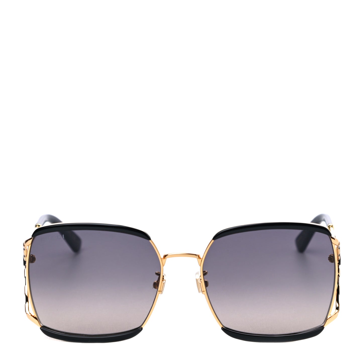 Metal Square Frame GG0593SK Sunglasses Gold Black