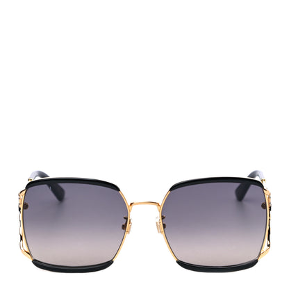 Gucci Metal Square Frame GG0593SK Sunglasses Gold Black 4 of 7