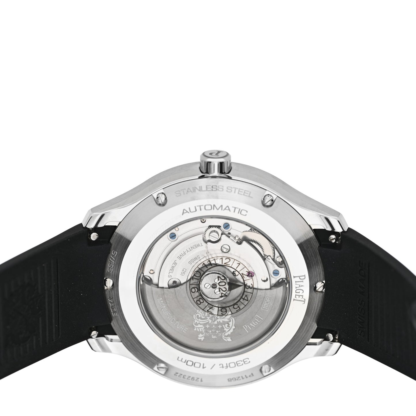 Stainless Steel Rubber 42mm Polo Date Automatic Watch Black