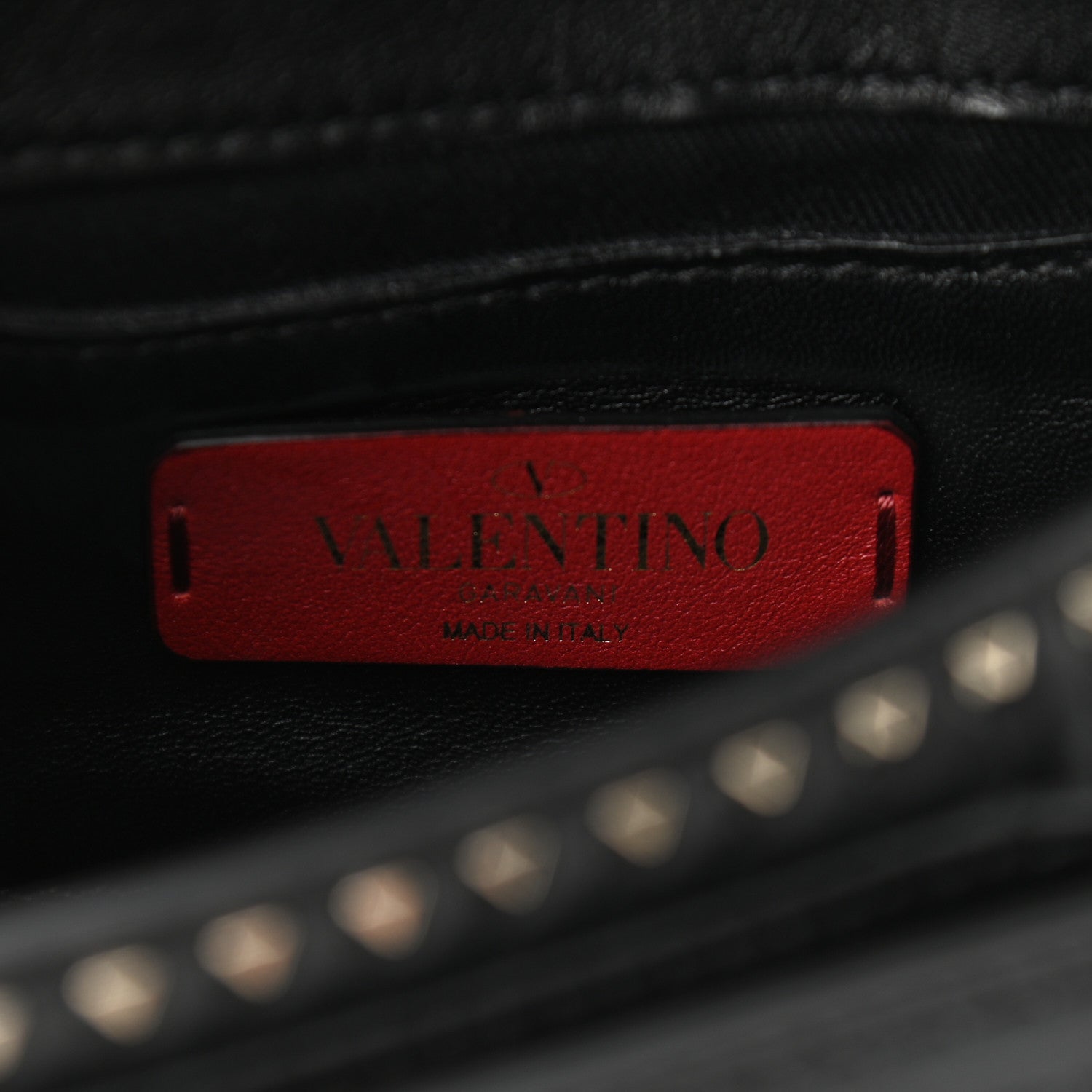 Valentino Garavani Lambskin ZiggyStud Rockstud Convertible Crossbody Belt Bag Black 6 of 10