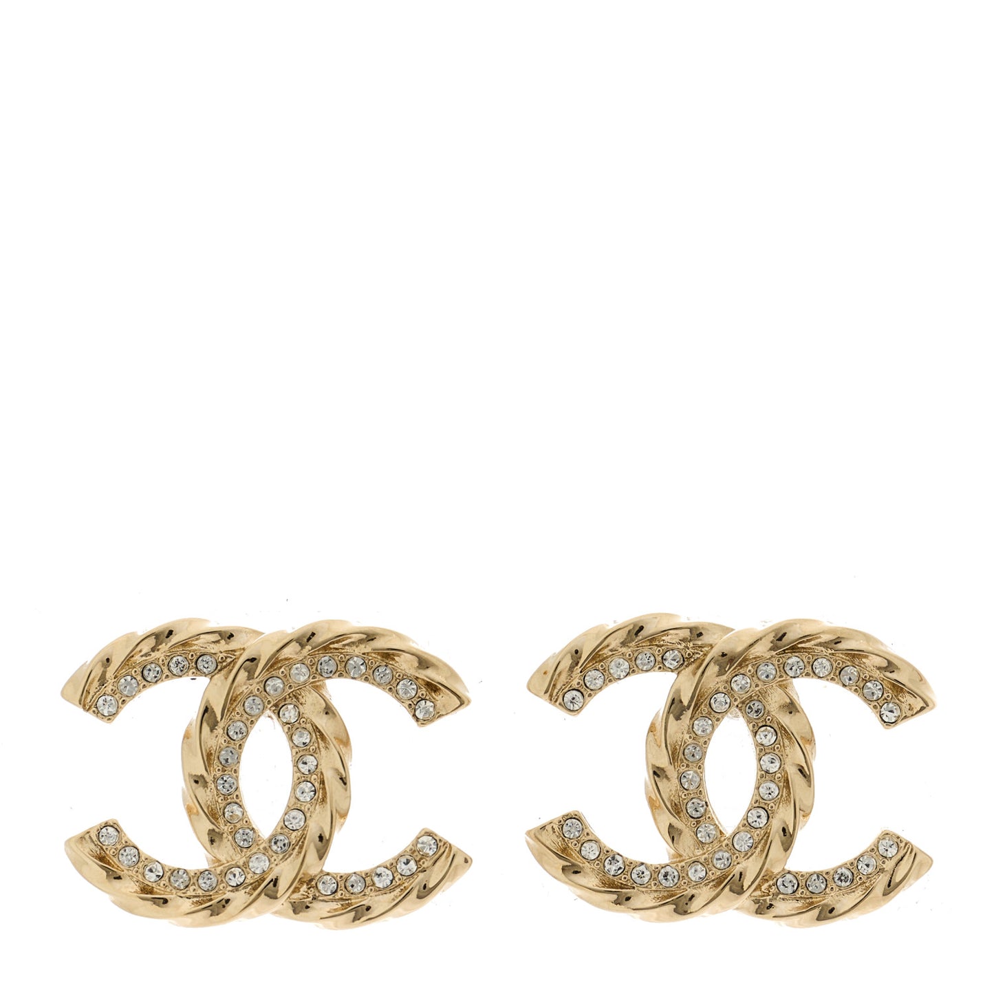 Crystal CC Earrings Gold