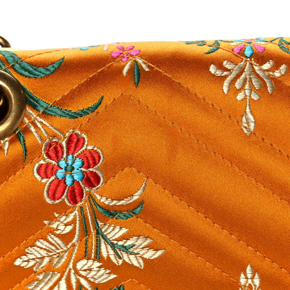 Gucci Jacquard Matelasse Floral Medium GG Marmont Shoulder Bag Yellow 14 of 18