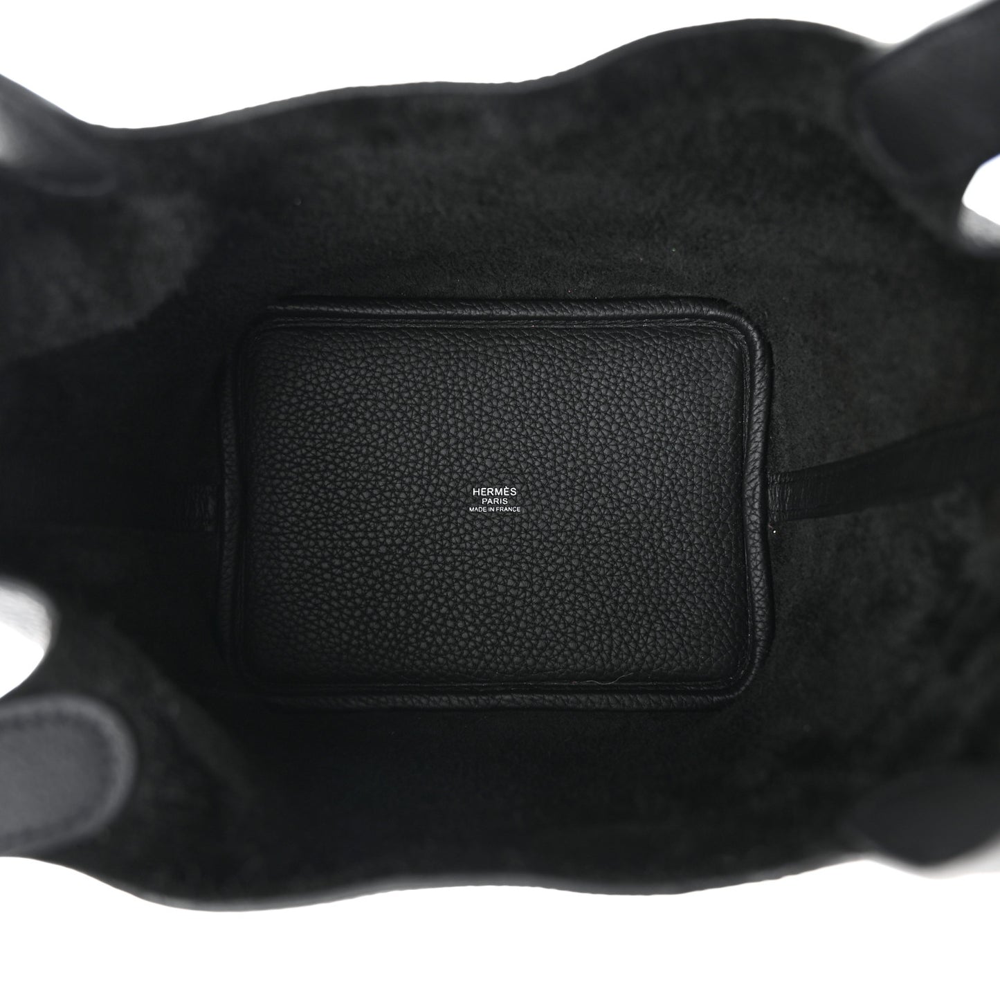 Taurillon Clemence Monochrome Picotin Lock 18 PM Black