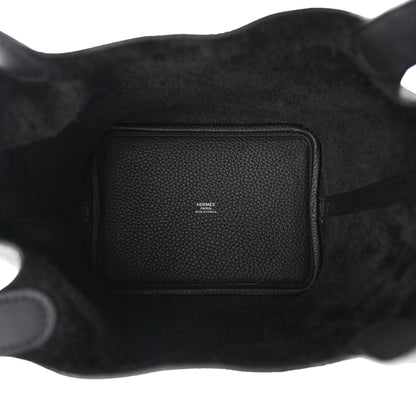 Hermes Taurillon Clemence Monochrome Picotin Lock 18 PM Black 5 of 11