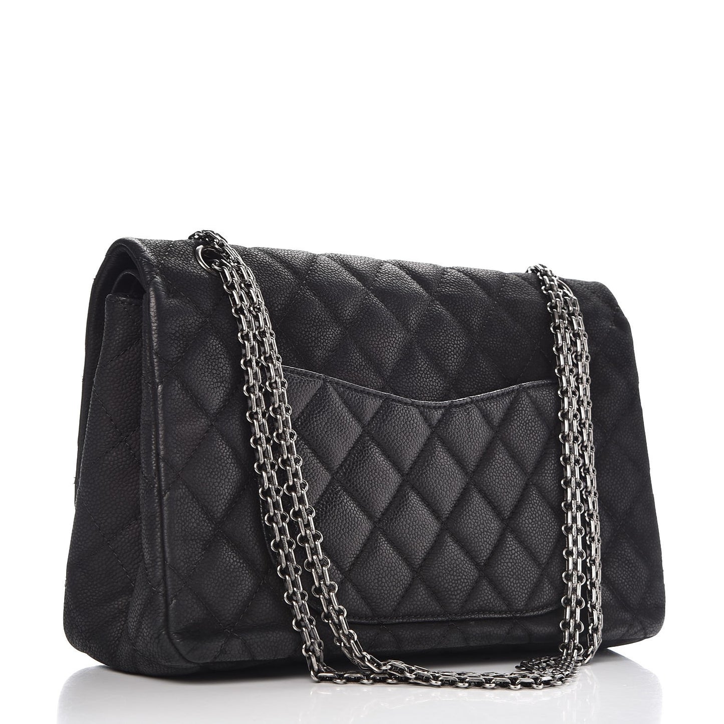 Iridescent Caviar Quilted 2.55 Reissue 227 Flap Black