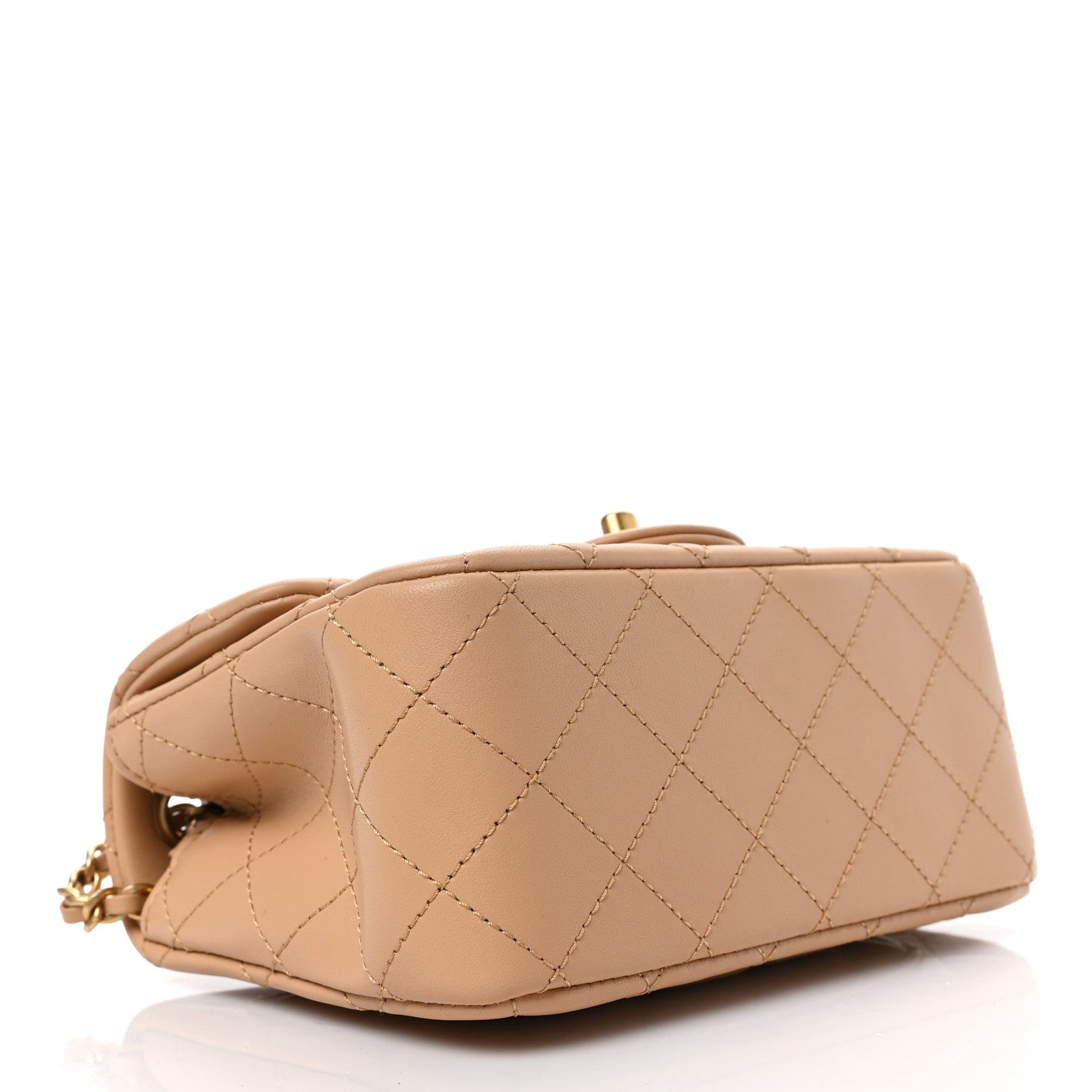 Chanel Lambskin Quilted Mini Pearl Crush Flap Beige 4 of 9