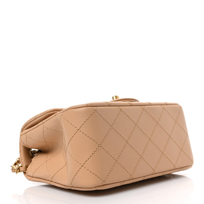 Chanel Lambskin Quilted Mini Pearl Crush Flap Beige 4 of 9