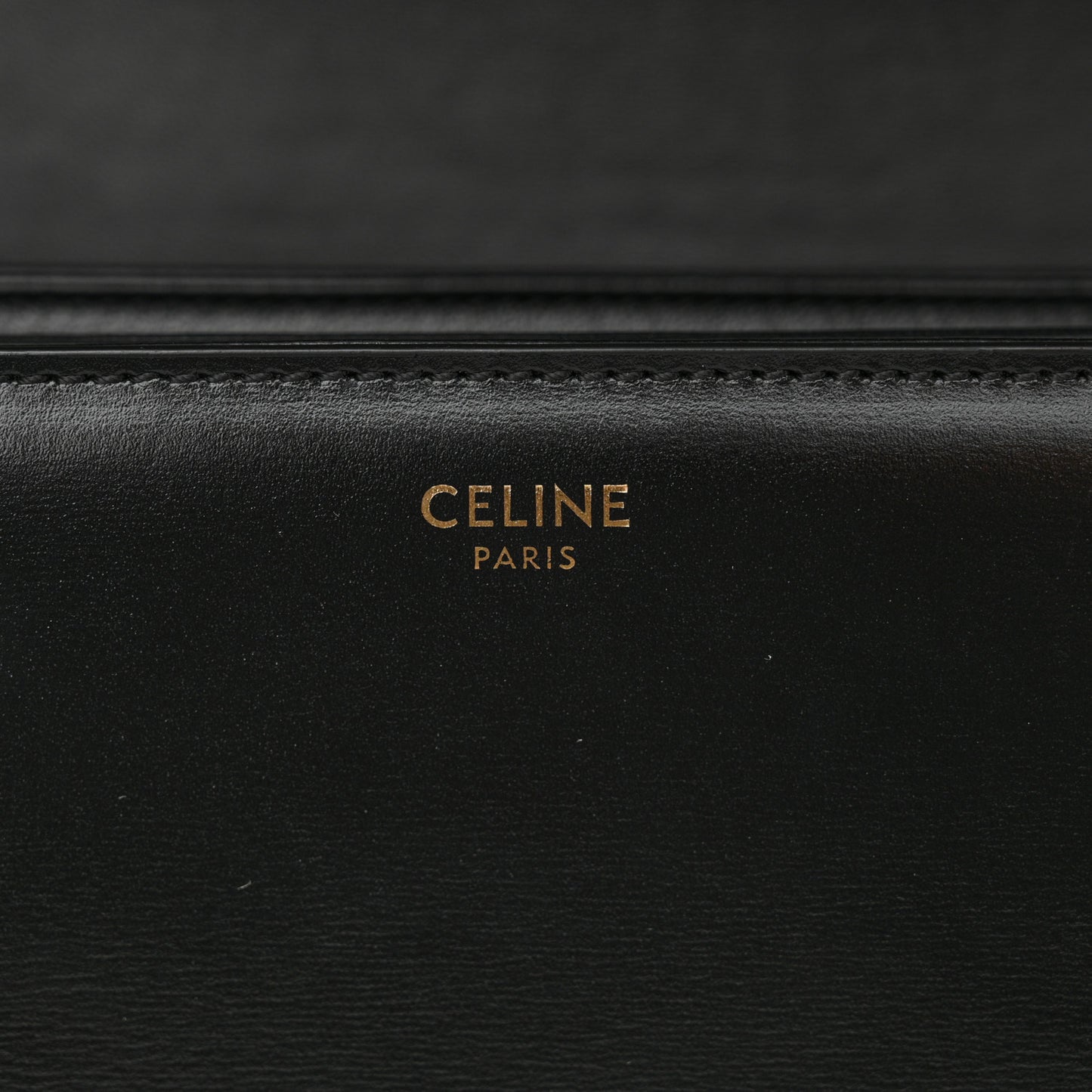 Shiny Calfskin Large Triomphe Black