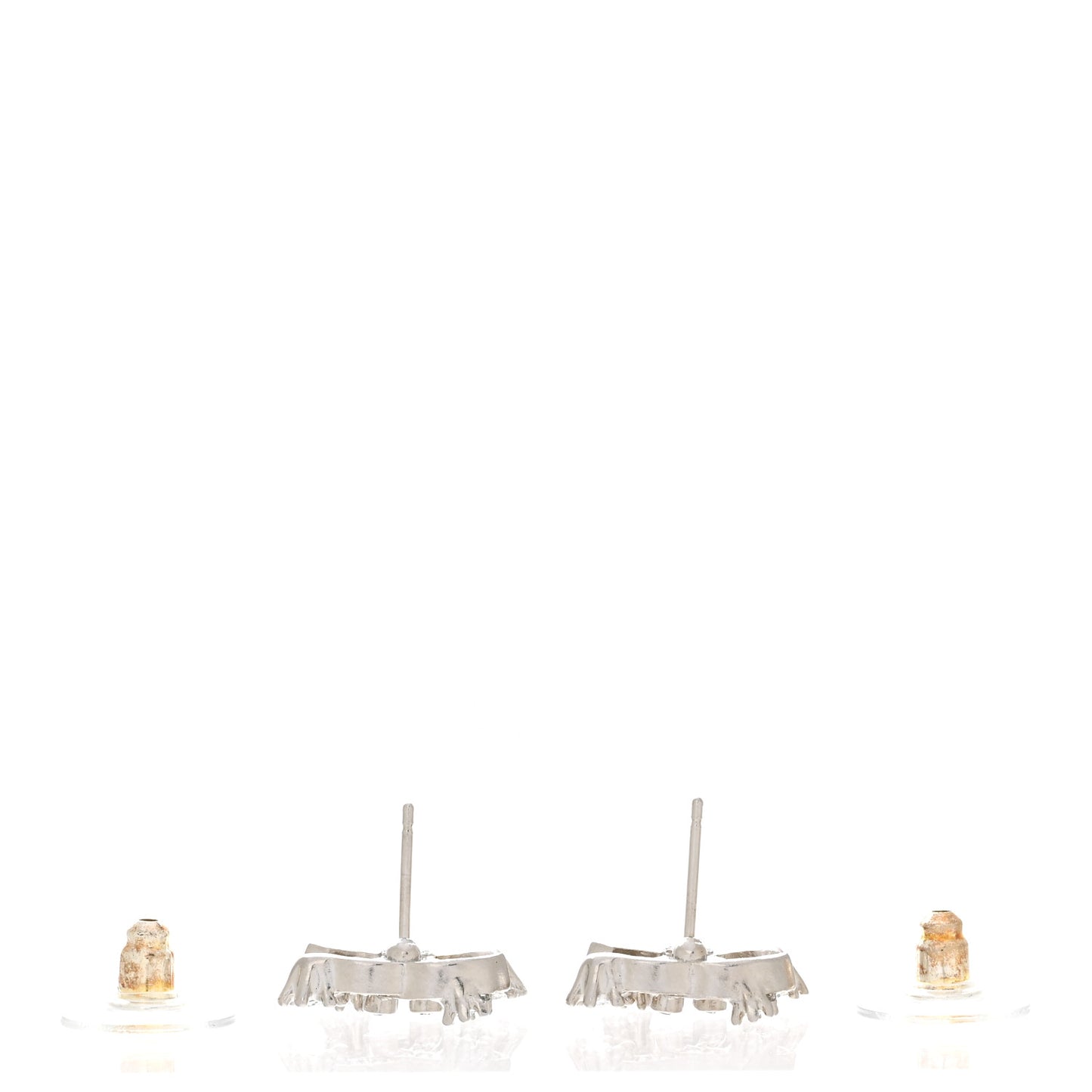 Crystal CC Star Earrings Silver